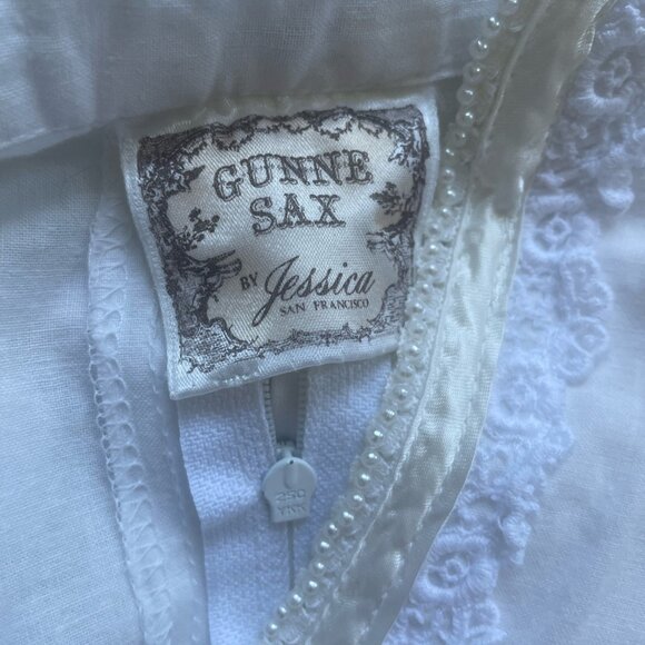 Gunne Sax White Midi Dress - Picture 8 of 8